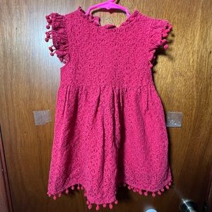 Niyage size 6 red pom pom dress